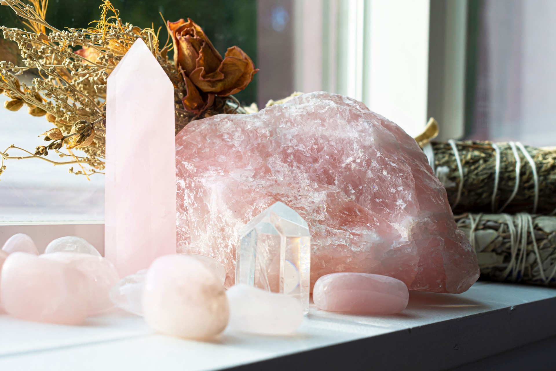 Rose Quartz Crystal Variety